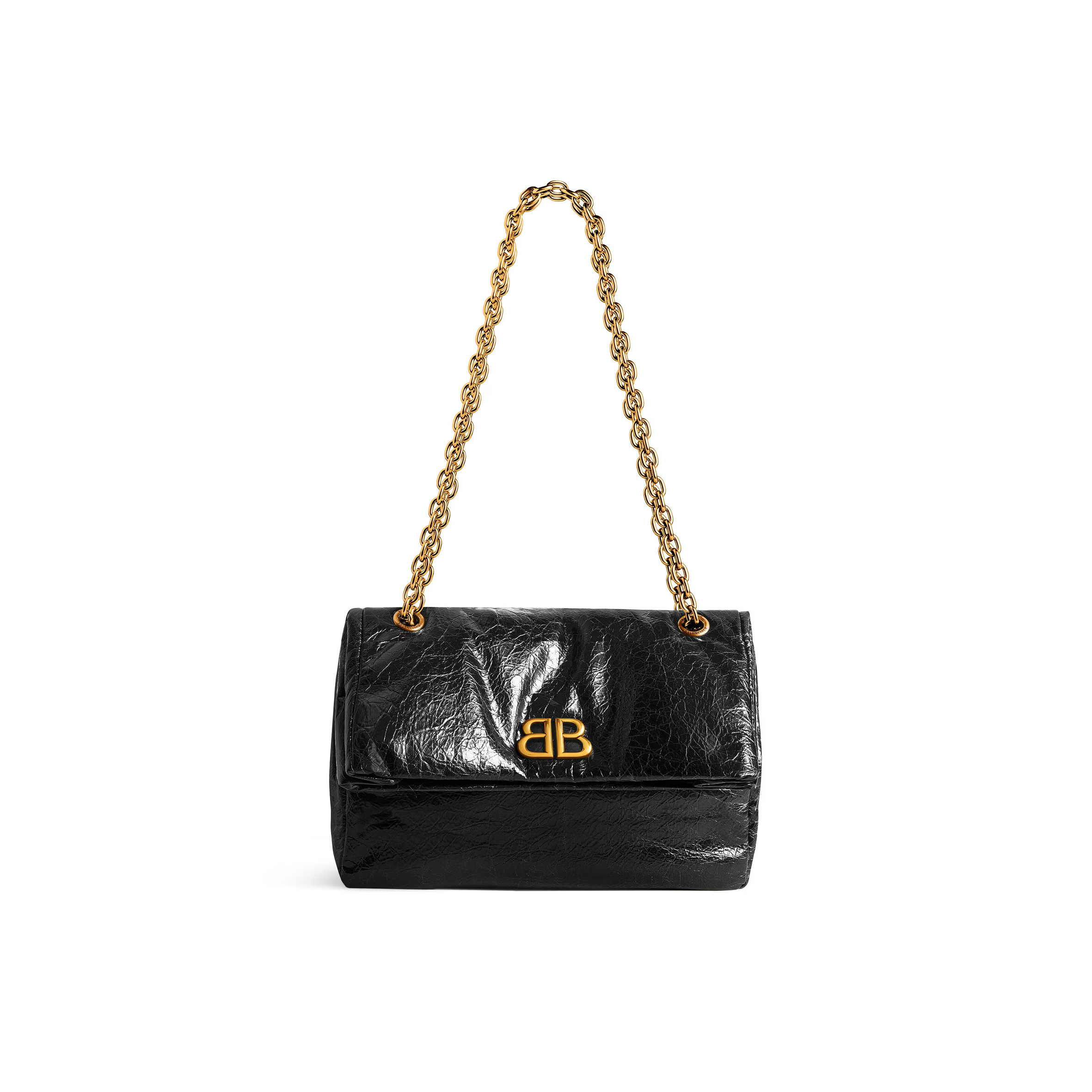 BALENCIAGA WOMEN'S MONACO BAG SMALL IN BLACK 7659662AAR81000 (27.9*18*9.9cm)